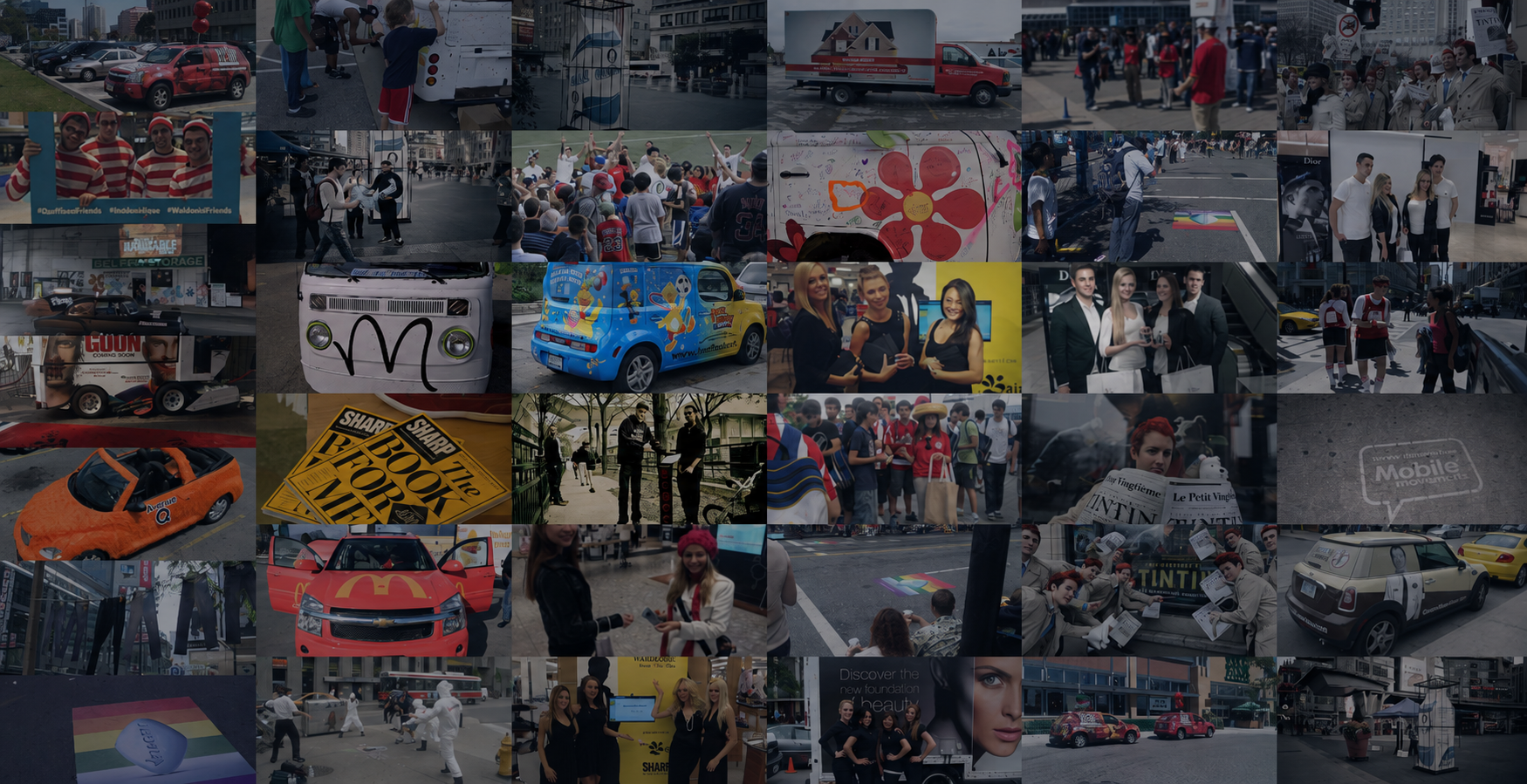 Collage of Mango Moose Media brand activations